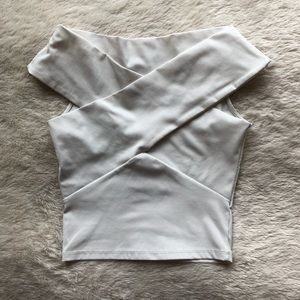 White off the shoulder top from Zara